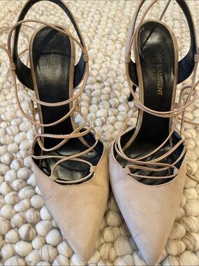 Saint Laurent suede heels.
